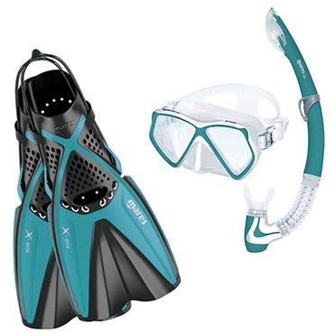 Pirate Mask, Fin & Snorkel X1 Set - Aqua